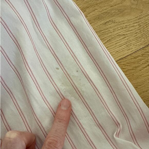 Gucci - Cut Off Hem Stripe Button Down Shirt in White & Pink - Picture 6 of 8